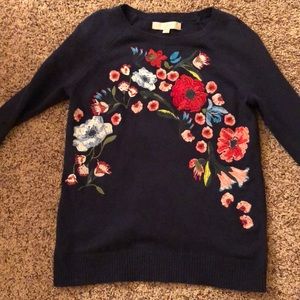 Loft navy sweater small